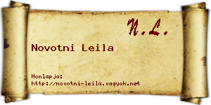 Novotni Leila névjegykártya